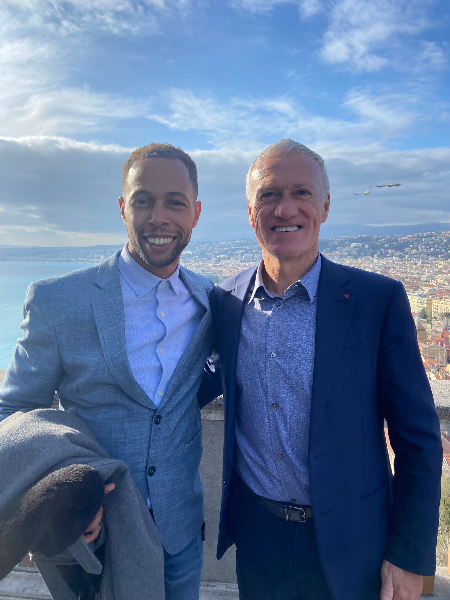 Mohamed Hamrouni with Didier Deschamps