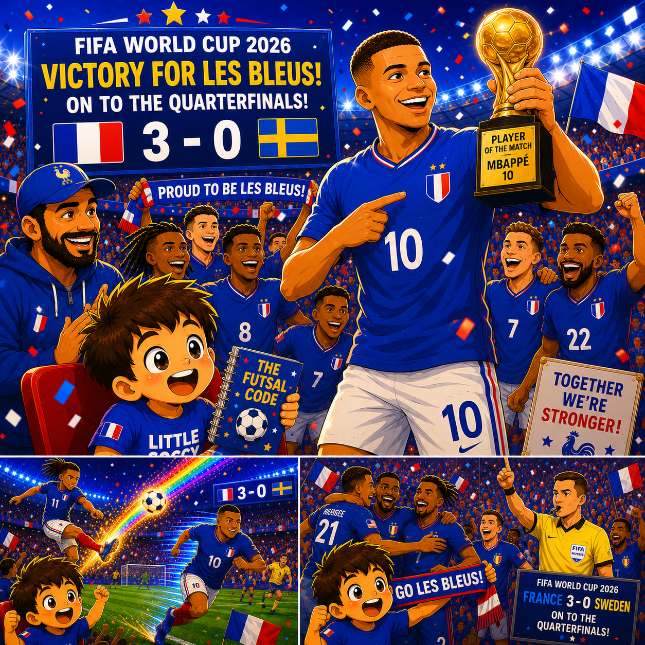 Mbappé homme du match France Suède 2026 raconté par Little Soccy