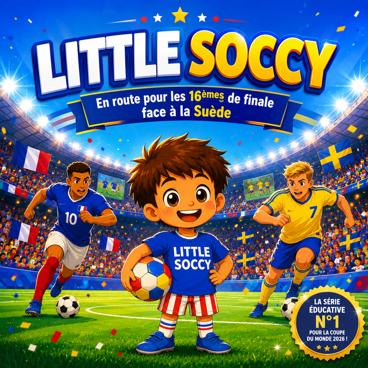 France Suède Coupe du Monde 2026 raconté aux enfants par Little Soccy